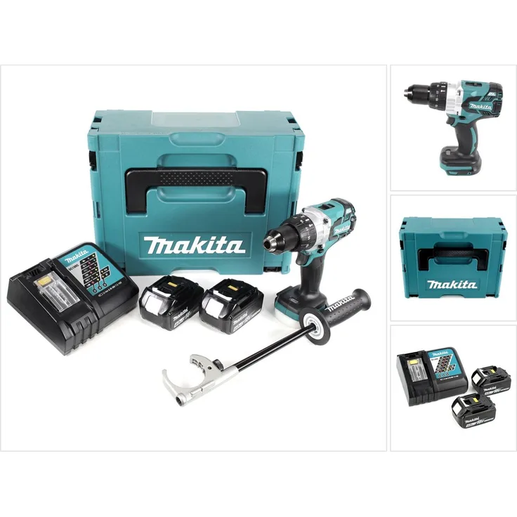 Makita DHP481RMJ Akku-Schlagbohrschrauber (2 x 4,0 Ah im Makpac)