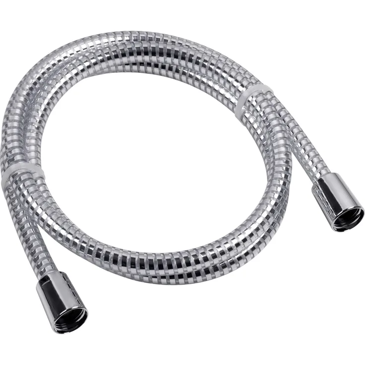 Cornat Brauseschlauch - 150 cm Länge - Kunststoff verchromt - 1-2 Zoll Anschluss geeignet für Armaturen & Brausen - Duschschlauch Made in Germany - Ersatzschlauch für Dusche & Badewanne - TB3010