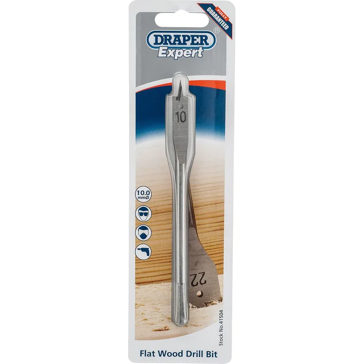 DRAPER EXPERT fb100pb Flache Holz Bit, blau, 10,0 mm