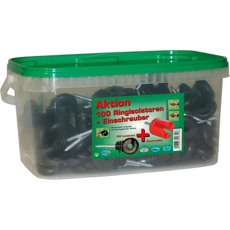 415564 Kerbl Ringisolator inkl. Einschrauber 100 Stück 443145-100E