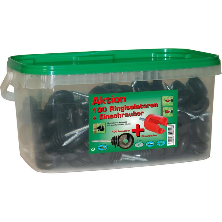 415564 Kerbl Ringisolator inkl. Einschrauber 100 Stück 443145-100E
