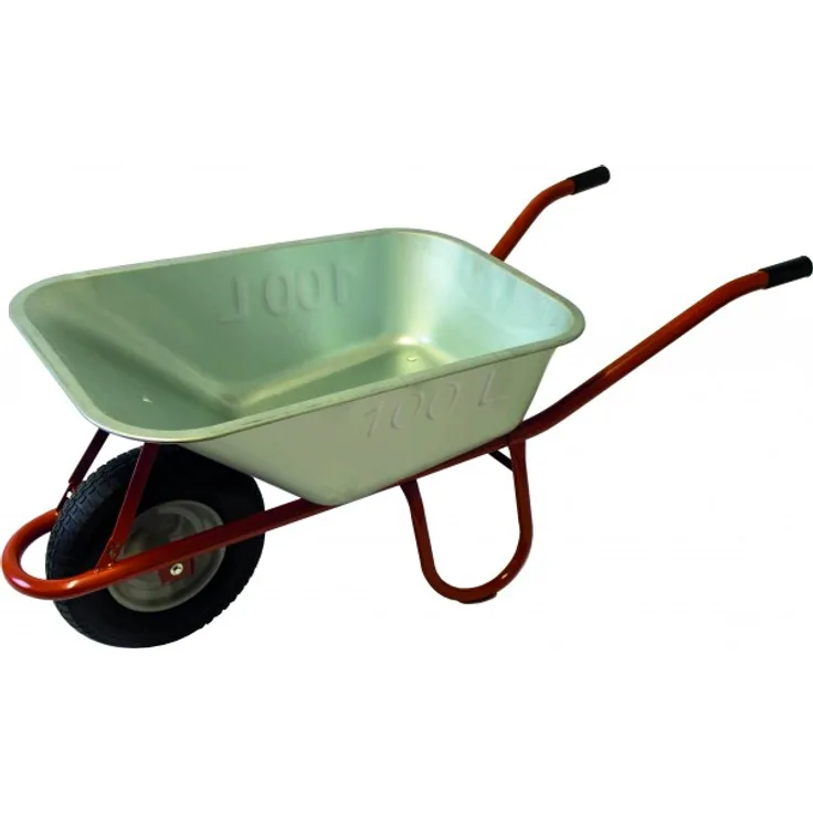 pro-bau-tec Profi-Bau Schubkarre 100 l, Tragkraft 200 kg
