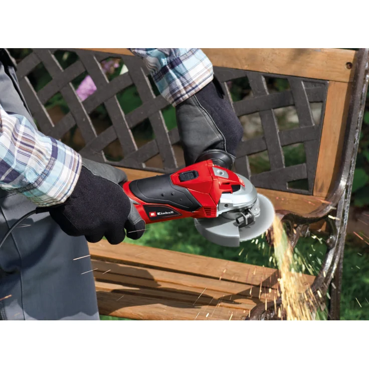 Einhell Winkelschleifer TC-AG 125 (850W, 12.000 1-min Drehzahl, 125mm Scheiben-D, Scheibenschutz, Spindelarretierung, flacher Aluminium-Getriebekopf) – Bild 5