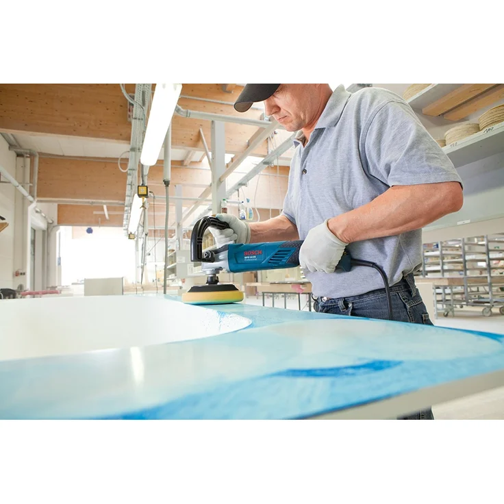 Bosch Professional GPO 14 Polierer, 1.400 W, M 14 Gewinde, Drehzahlvorwahl mit Griff ohne Aufsätze – Bild 4