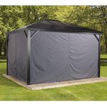 Sojag Pavillon Verona 10x10 Vorhänge Seitenteile Dunkelgrau