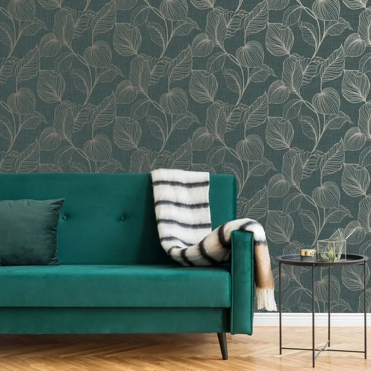 Superfresco Easy - Vliestapete - Royal Palm - Dunkelgrün - 10mx52cm