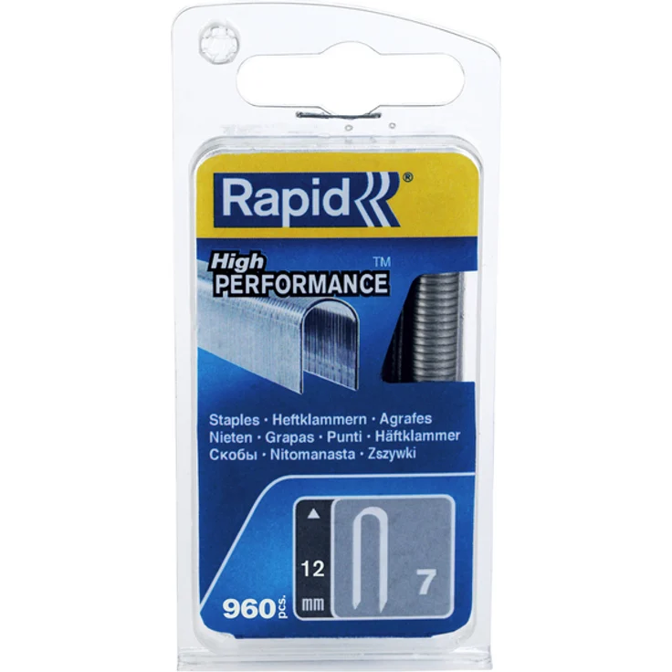 Kabelklammern, 12 mm, Heftklammer Typ 7, 960 St., in Blisterverpackung