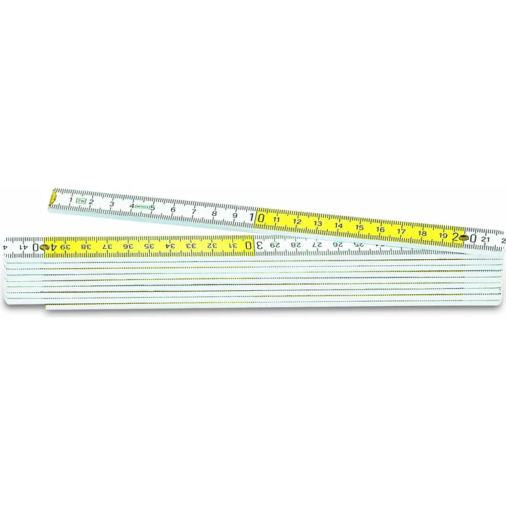 Metrica 23080 Holzmassstab 2 m, weiß-gelb