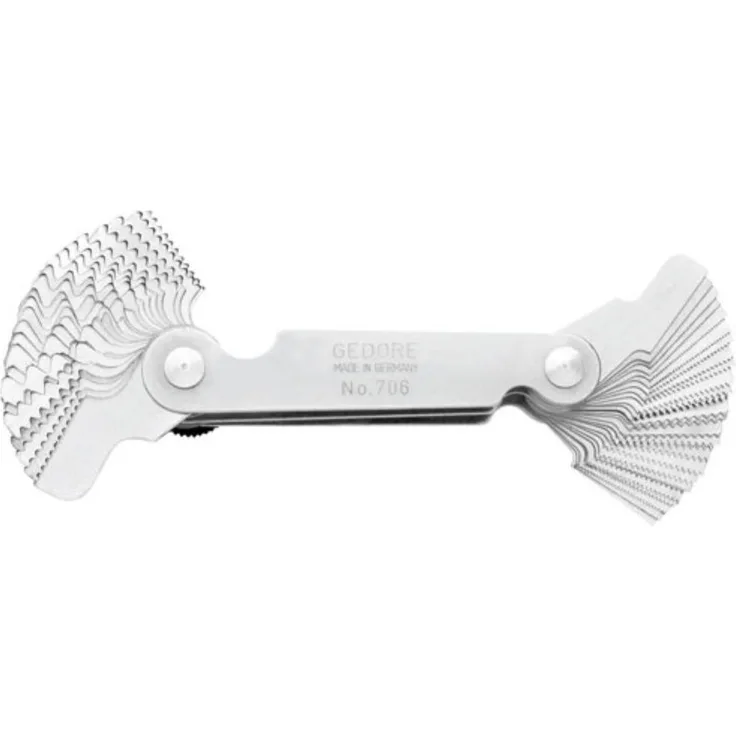 GEDORE Gewindelehre, 52 Blätter, Für metrische und Whitworth-Gewinde, Gut lesbare Größen - Preisvergleich