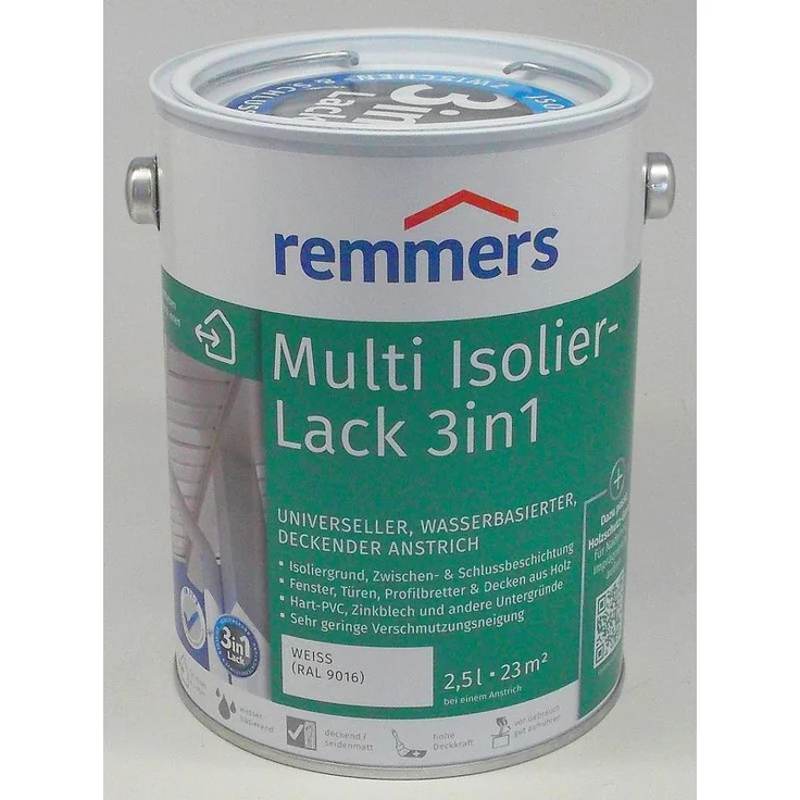 2,5 L Multi Isolierlack 3in1 Weiß - Remmers – Bild 1