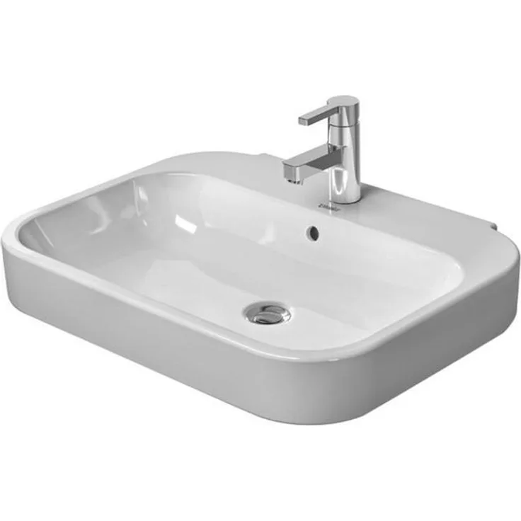 Duravit Happy D.2 Waschtisch B:65cm 1 Hahnloch mittig mit Überlauf weiß 2316650000