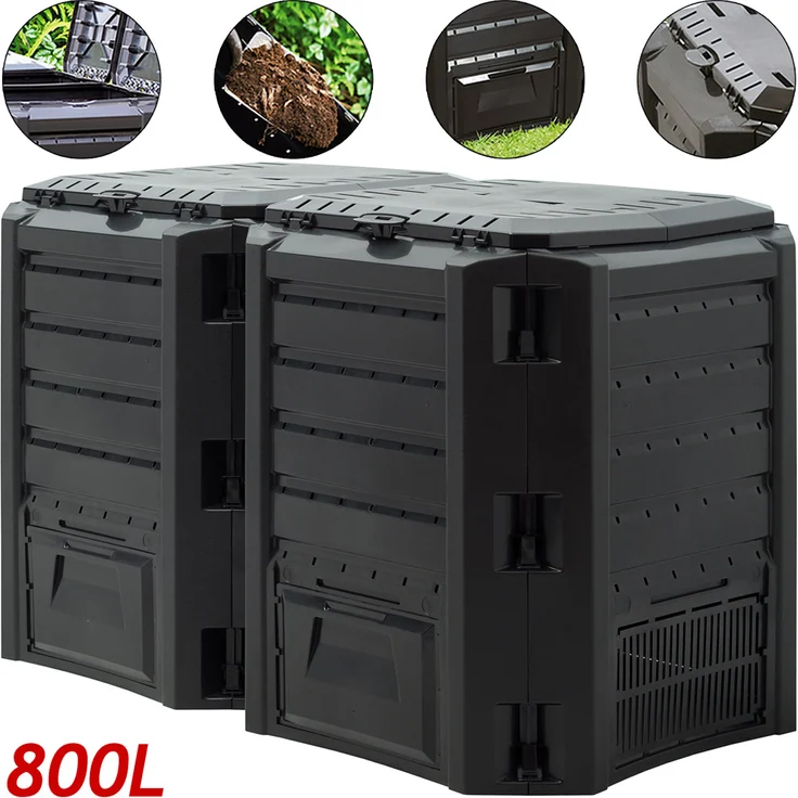 Komposter Gartenkomposter Thermokomposter Schnellkomposter Bio 800 Liter 5905197960524 – Bild 1