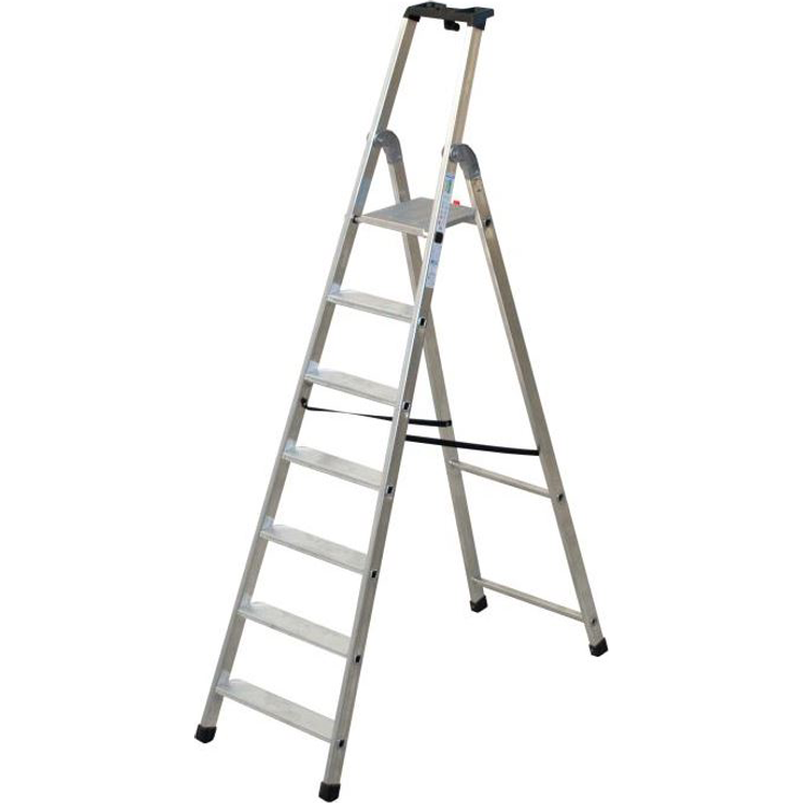 Facal Stufenstehleiter 7 Stufen QUADRA S300 Aluminium