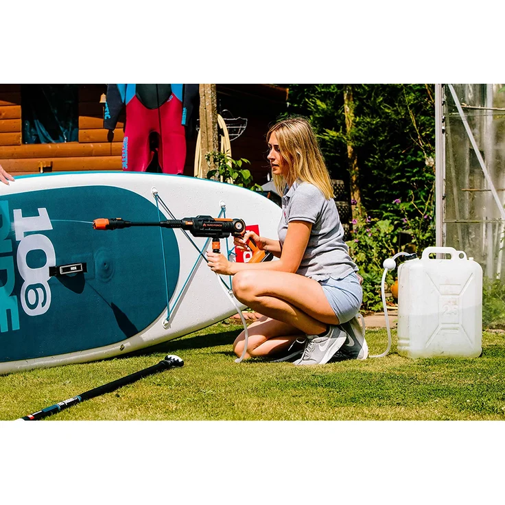 Yard Force AquaJet Akku-Hochdruckreiniger LW C02 für Bewässerung, Reinigung und Desinfektion, 20V - 2,5 Ah, max. 22 bar Druck, Durchflussmenge 180 L-h mit Faltbarer Eimer – Bild 4
