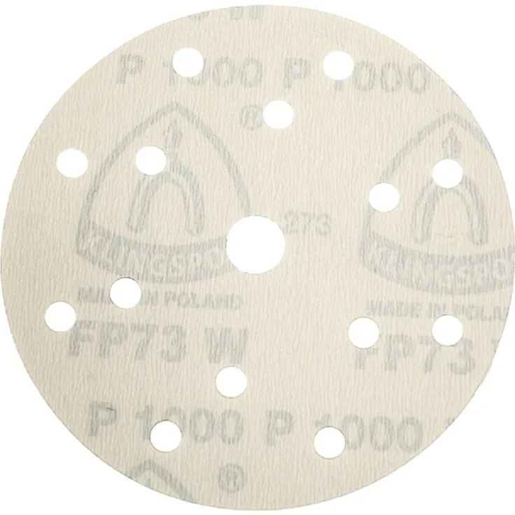 KLINGSPOR Extrem reißfeste Schleifscheibe, kletthaftend mit Filmunterlage FP 73 WK, 150 mm, 100 Stück, korn 240, 320726