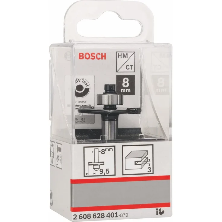 Bosch Professional Zubehör 2 608 628 401 Scheibennutfräser 8 mm, D1 32 mm, L 3 mm, G 51 mm – Bild 4