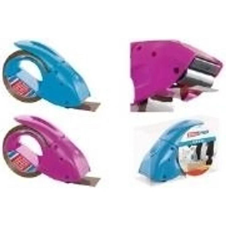 tesapack Abroller Pack' n' Go - Ergonomischer, blauer Handabroller für Paketbänder - Inklusive 50 m x 48 mm Klebeband - Preisvergleich – Bild 1
