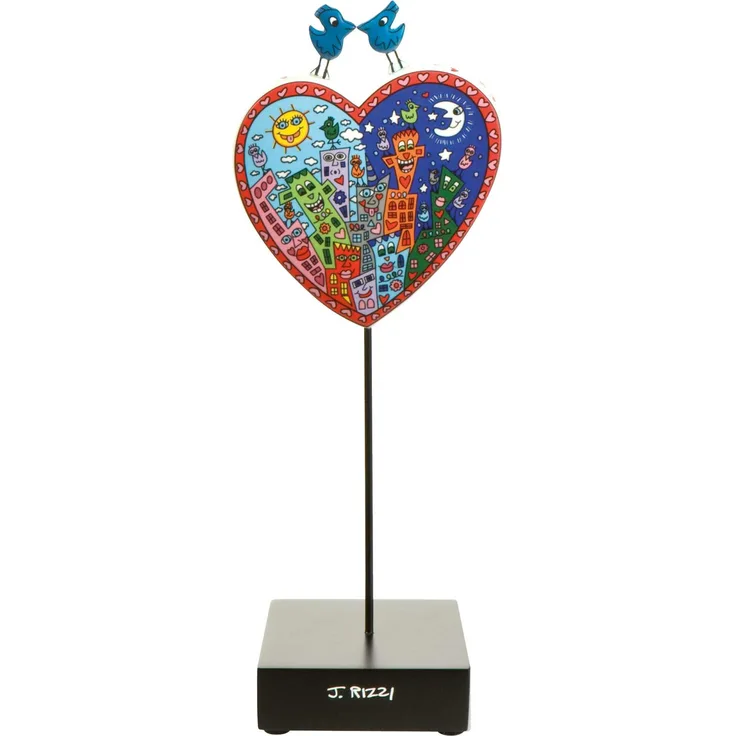 Göbel Love In The Heart Of The City Figur, Figurherz, Skulptur, James Rizzi, Porzellan, 27.50 cm, 26101541