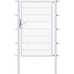 Metallzaun Einzeltor für Doppelstabmatte Feuerverzinkt 180 cm x 100 cm