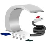 Schwalldusche Pool Edelstahl 30 cm Schwallbrause mit Fuß