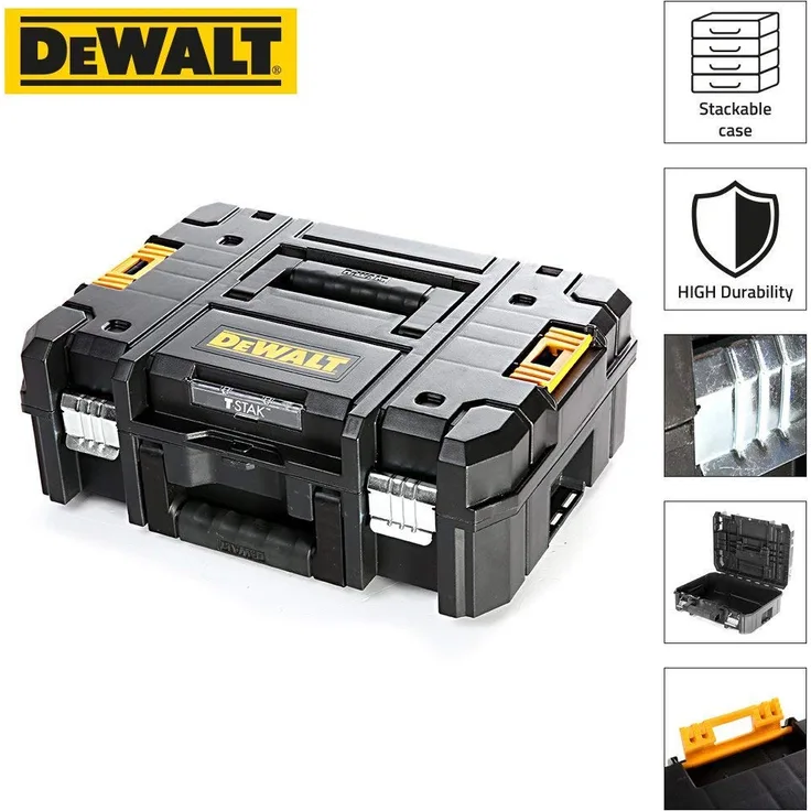 DeWalt DWST1-70703 TStak II Werkzeugkoffer, 13,5 l Fassungsvermögen, Schwarz