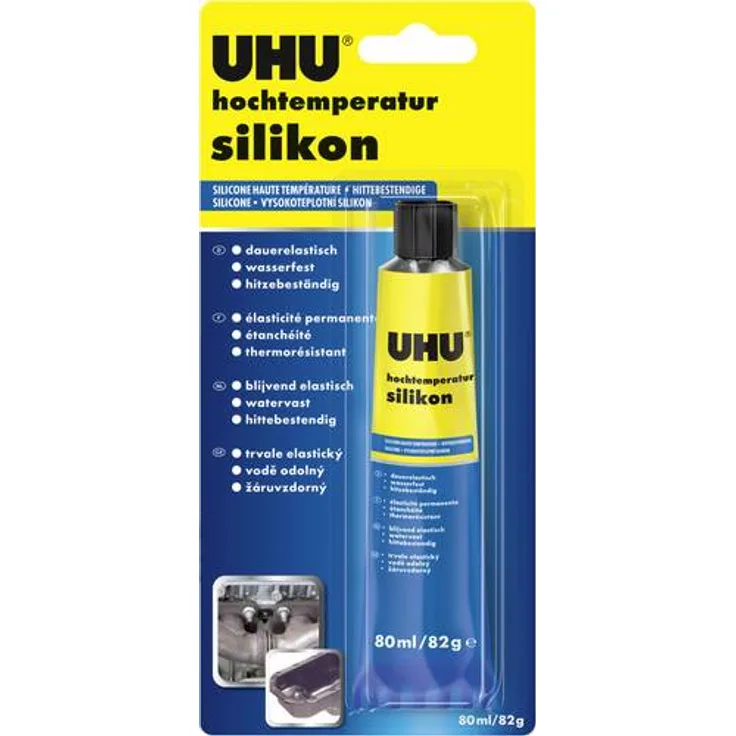UHU Silikon Herstellerfarbe Schwarz 46735 80ml