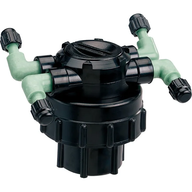 Orbit 69000D Tropfkrümmer mit einstellbarem Durchfluss 4 Anschlüsse Einstellbarer Durchfluss