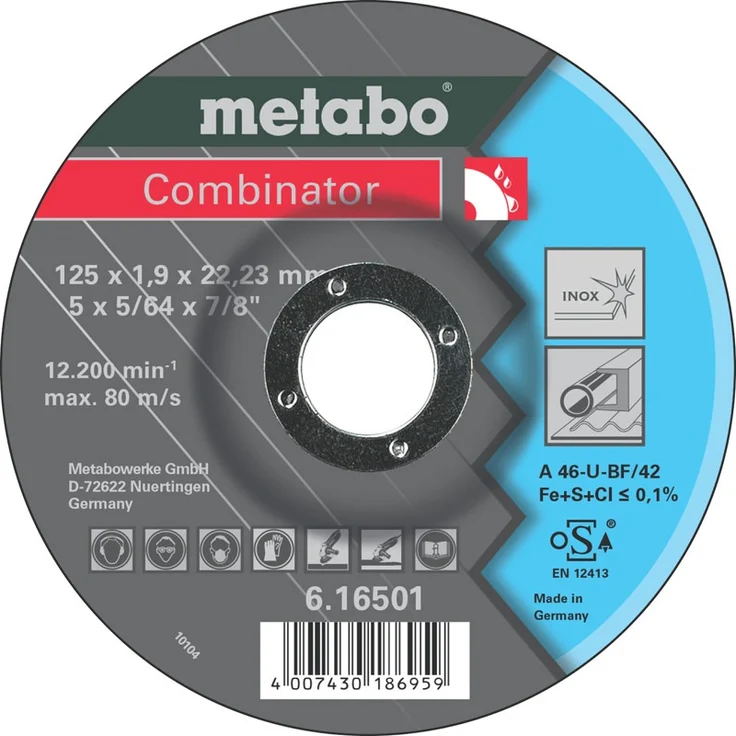 Metabo 616501000 Combinator 125x1,9x22,23 Inox – Bild 1
