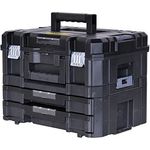 Stanley FatMax Pro-Stack Werkzeugkoffer Combo(21,5L Fassungsvermögen, mit 2 Schubladen und Organizern für Kleinteile, mit Metallschließen, mit herausnehmbaren Innenteilern) FMST1-71981
