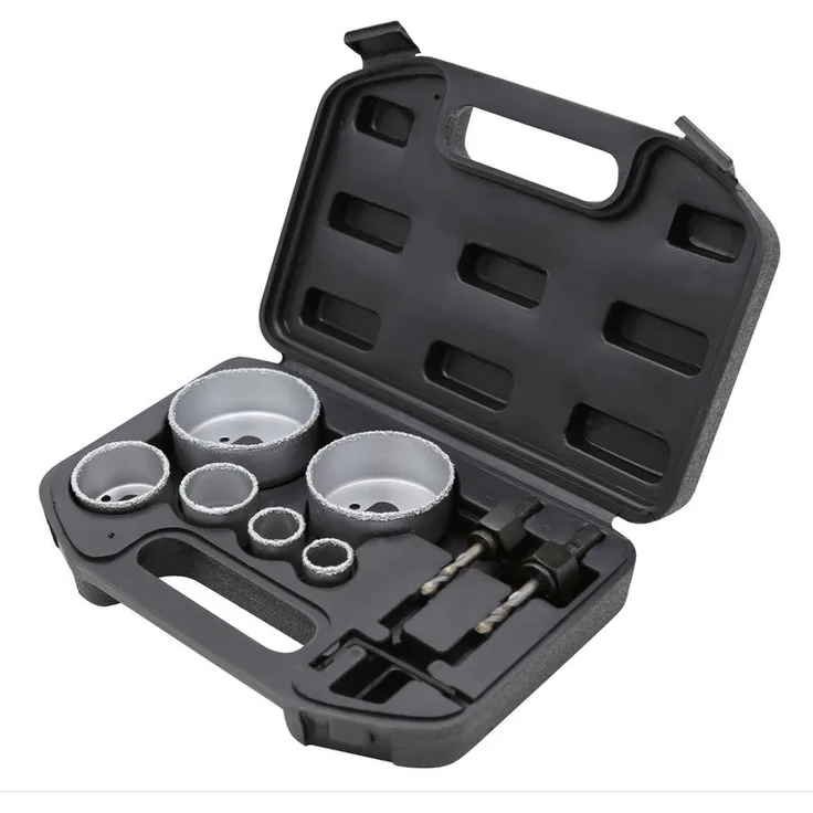 WILTEC Wiltec - Lochsägenset Lochsäge Lochsägensatz 9-teilig Dosenbohrer Fliesenbohrer Bohrkrone