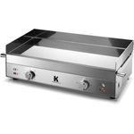 Elektrische Grillplatte Edelstahl 2x1800w 65x40cm gecih2ao Krampouz