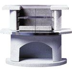 Buschbeck 90014.000 Gartengrillbar Venedig mit Edelstahl, weiß, 197 x 110 x 65 cm, Grillfläche 54 x 36 cm