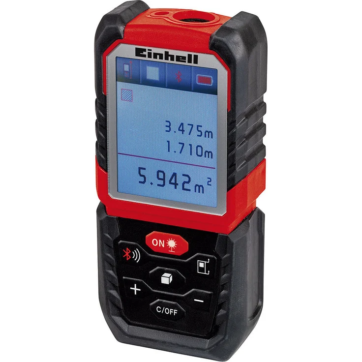 Einhell Laser-Distanzmesser TE-LD 60 (Messbereich 0,05-60 m, Messung von Strecken, Flächen & Volumen mit Addition und Subtraktion – Bild 1
