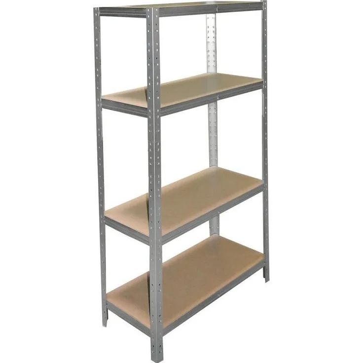 HOME Steckregal 180x50x40 cm verzinkt mit 4 Böden - Shelfplaza
