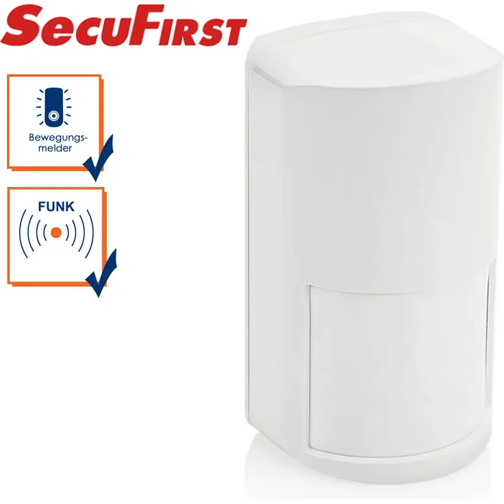 Zusatz Bewegungssensor SecuFirst Alarmsystem, Funk Bewegungsmelder Alarmtechnik
