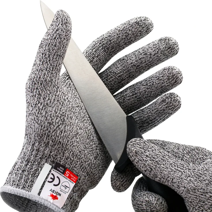 NoCry Schnittfeste Handschuhe - Leistungsfähiger Level 5 Schutz, lebensmittelecht. Größe : Medium, 1 Paar