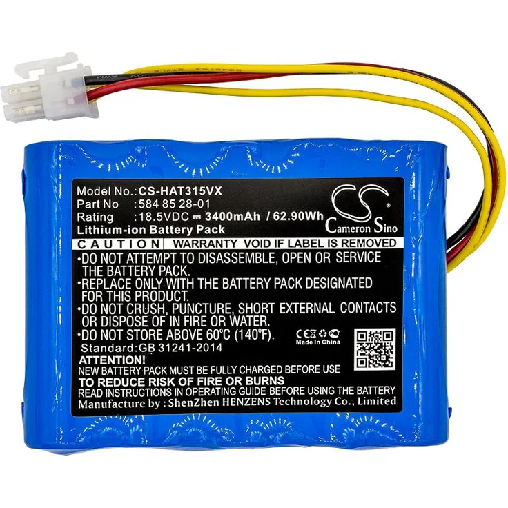 Cameron Sino Ersatzakku CS-HAT315VX Husqvarna Automower 310 315 584 85 28-01 18,5 Volt 3400mAh Li-Ion