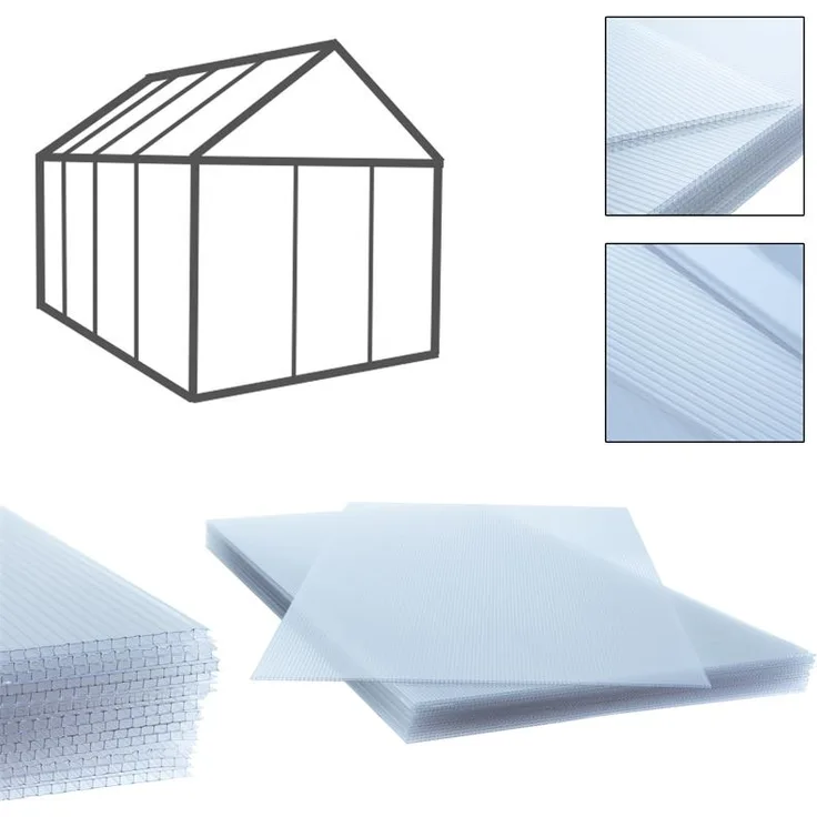 Estexo Doppelstegplatten Hohlkammerplatten 14x Kunststoff Polycarbonat Stegplatten 4mm