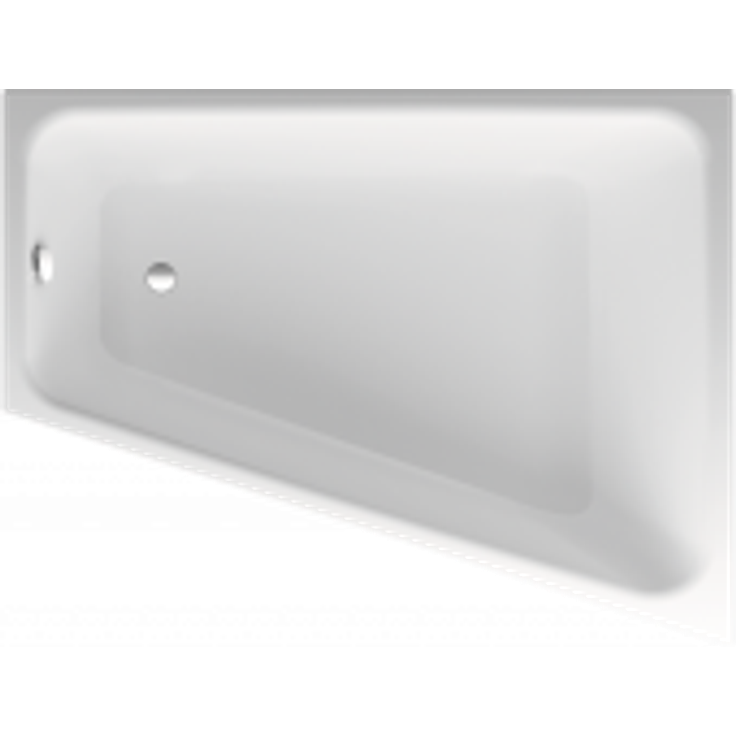 BetteSpace L Eck-Badewanne, 170x130cm, 1142, 1 Rückenschräge, weiss, Einbau rechts, Farbe: Weiß - 1142-000