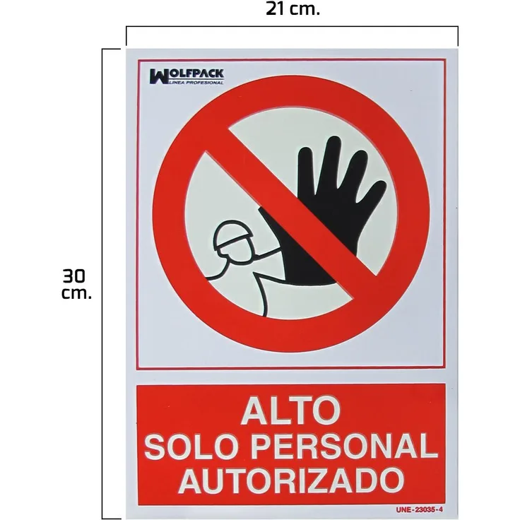 Schild mit hohem Zugriff, nur für Personen, zugelassen, 30 x 21 cm