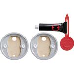 Tesa Befestigungsadapter BK20-2 (selbstklebend, 2 Zamak Ringe aus Kupfer, inkl. Klebetube und Ausdrückhilfe, Durchmesser 41mm)