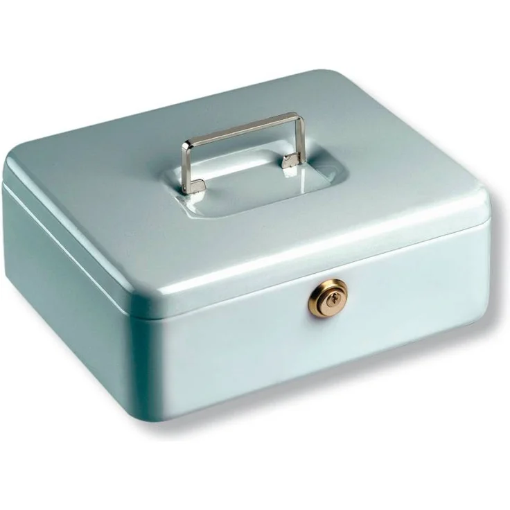 BURG-WÄCHTER Geldkassette mit Zylinderschloss, Stahlblech, Universa CKS 250, Silber