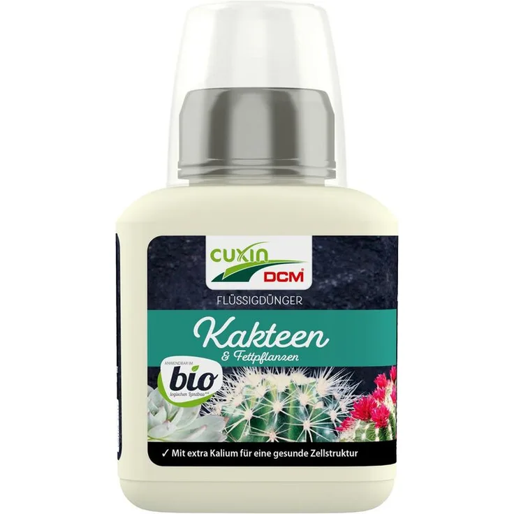CUXIN DCM Flüssigdünger Kakteen & Fettpflanzen BIO NK-Dünger 3-4, 250 ml