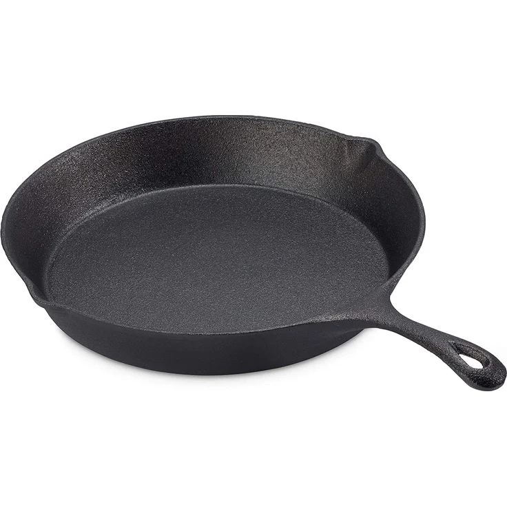 Echtwerk 7-teiliges Dutch Oven Set aus Gusseisen in Holzkiste, Kochtopf-Set aus verschiedenen Größen mit Kochtopf, Stieltopf, Grillplatte, Pfanne, Deckelheber und Untersetzer zum Kochen und Braten – Bild 4