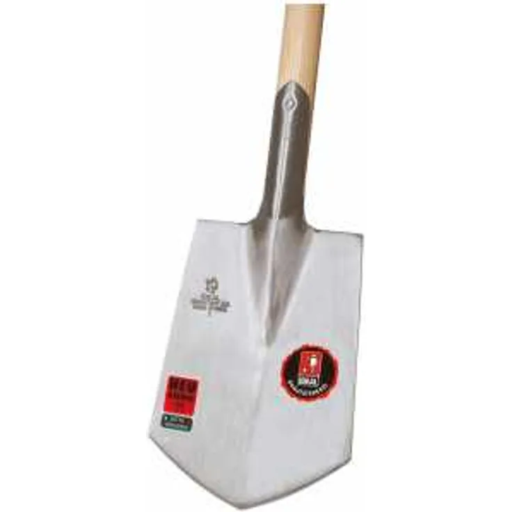 IDEAL-Spaten Geestemünder Form, feinpoliertes Blatt mit Eschen-T-Stiel 85 cm