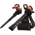 Black und Decker 3-in-1 Elektro-Laubsauger BEBLV300-QS Laubsauger-Laubbläser Häckselfunktion