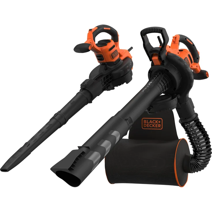 Black und Decker 3-in-1 Elektro-Laubsauger BEBLV300-QS Laubsauger-Laubbläser Häckselfunktion – Bild 1
