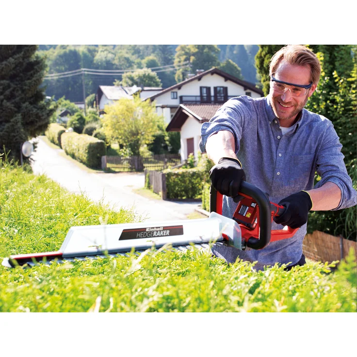 Einhell Akku-Heckenschere GE-CH 18-60 Li-Solo Power X-Change (Lithium-Ionen, 18 V, 67 cm Schwertlänge, 60 cm Schnittlänge, 22 mm Zahnabstand, Metallgetriebe, ohne Akku und Ladegerät) – Bild 9