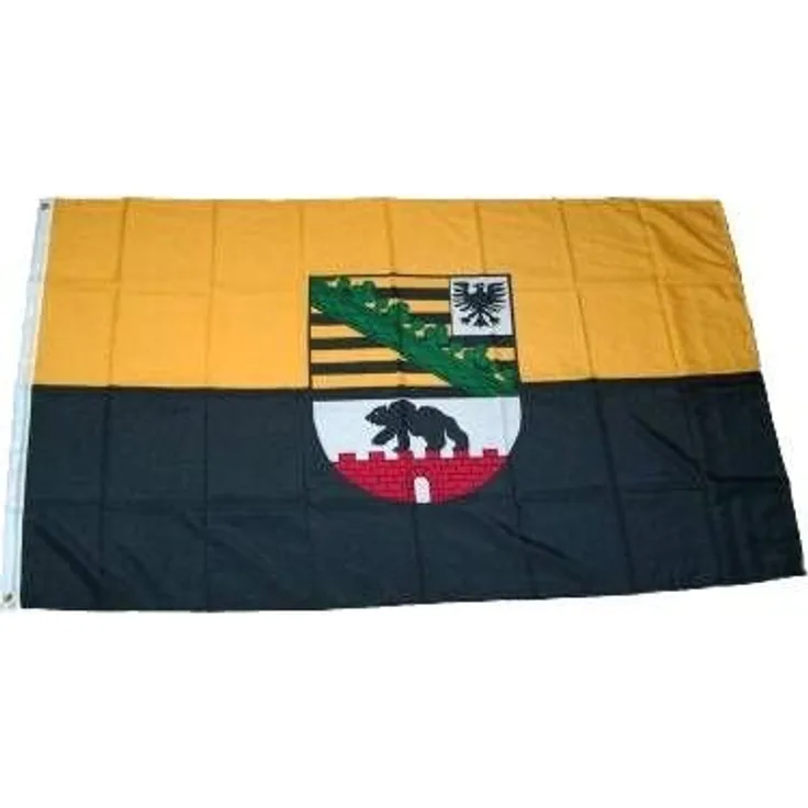 MM Sachsen-Anhalt Flagge-Fahne, 150 x 90 cm, wetterfest, mehrfarbig, 16203