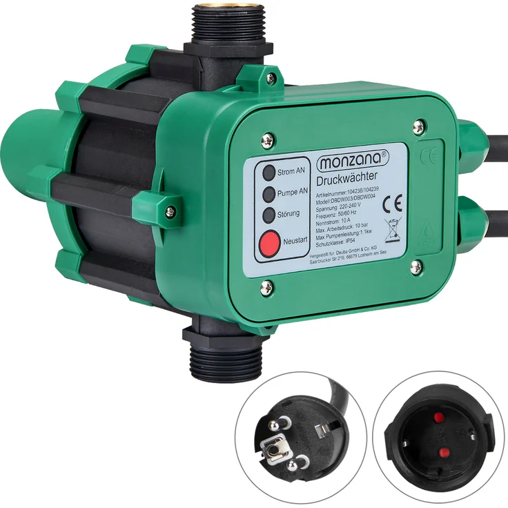 Deuba monzana® Druckschalter Druckwächter Pumpensteuerung Gartenbewässerung mit Kabel – Bild 1